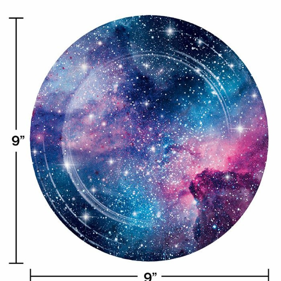 Themed Tableware * | Creative Converting Themed Tableware Galaxy Party Paper Plates, 8 Ct