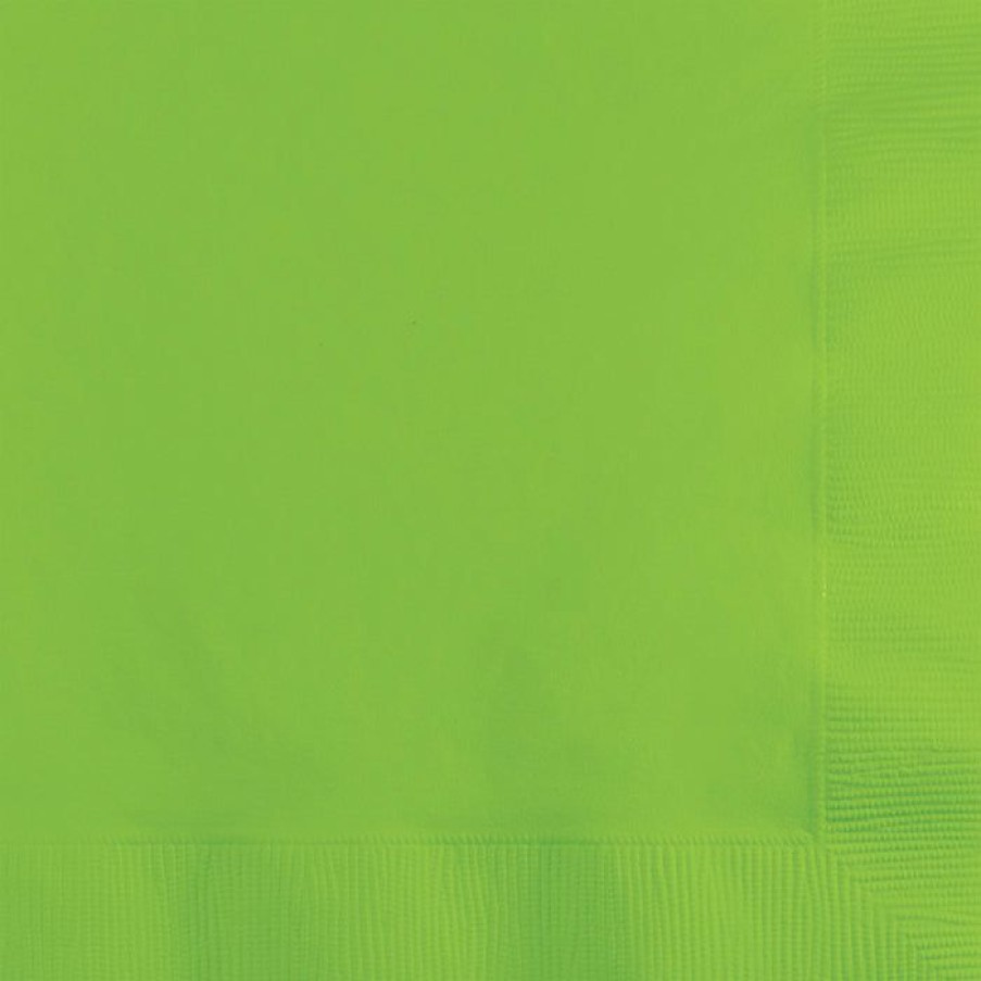 Solid Color Tableware * | Creative Converting Fresh Lime Green Beverage Napkins, 20 Ct Solid Color Tableware