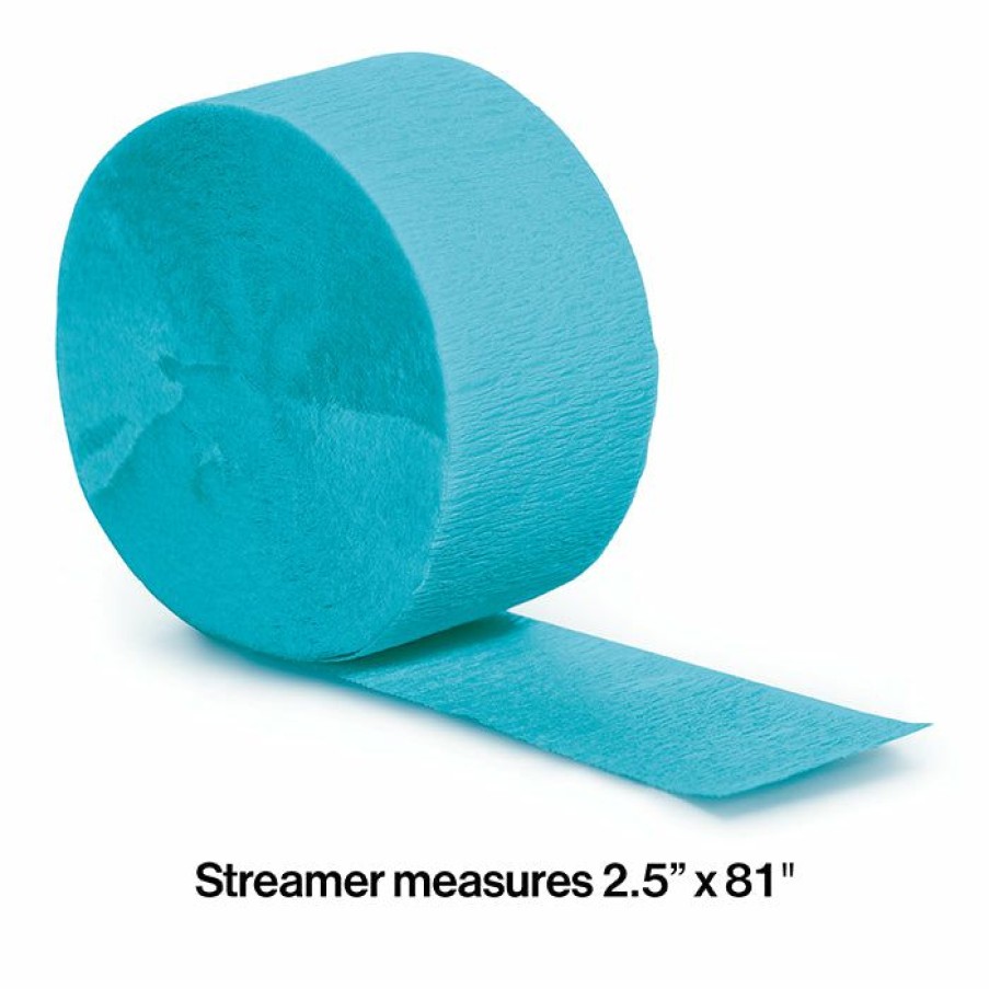 Solid Color Tableware * | Creative Converting Solid Color Tableware Bermuda Blue Crepe Streamers 81