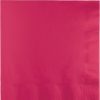 Solid Color Tableware * | Creative Converting Hot Magenta Dinner Napkins 3Ply 1/4Fld, 25 Ct Solid Color Tableware