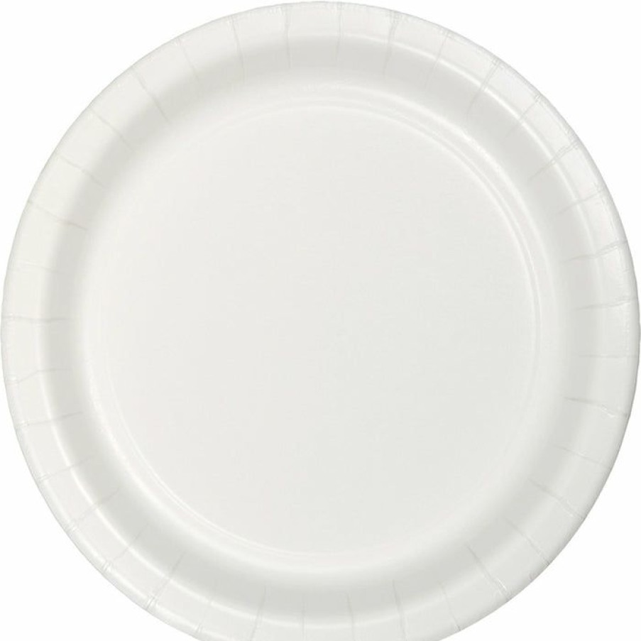 Solid Color Tableware * | Creative Converting White Dinner Plate, 75 Ct