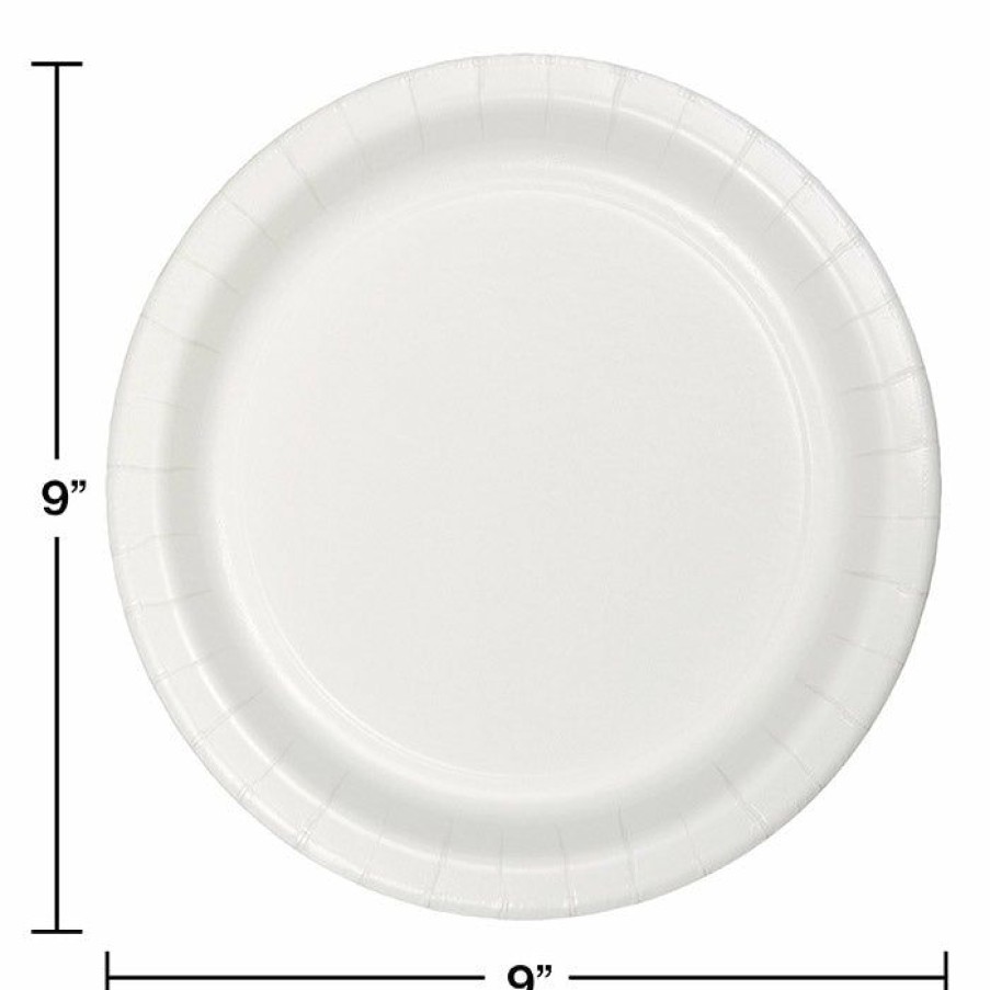 Solid Color Tableware * | Creative Converting White Dinner Plate, 75 Ct