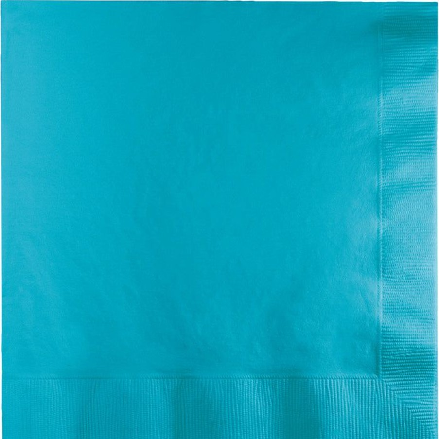 Solid Color Tableware * | Creative Converting Solid Color Tableware Bermuda Blue Beverage Napkins, 20 Ct