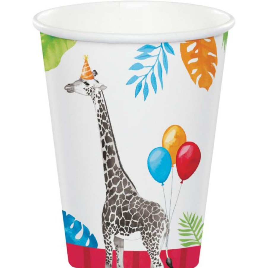 Birthdays * | Creative Converting Party Animals Hot/Cold Cup 9Oz., Assorted Designs 8Ct