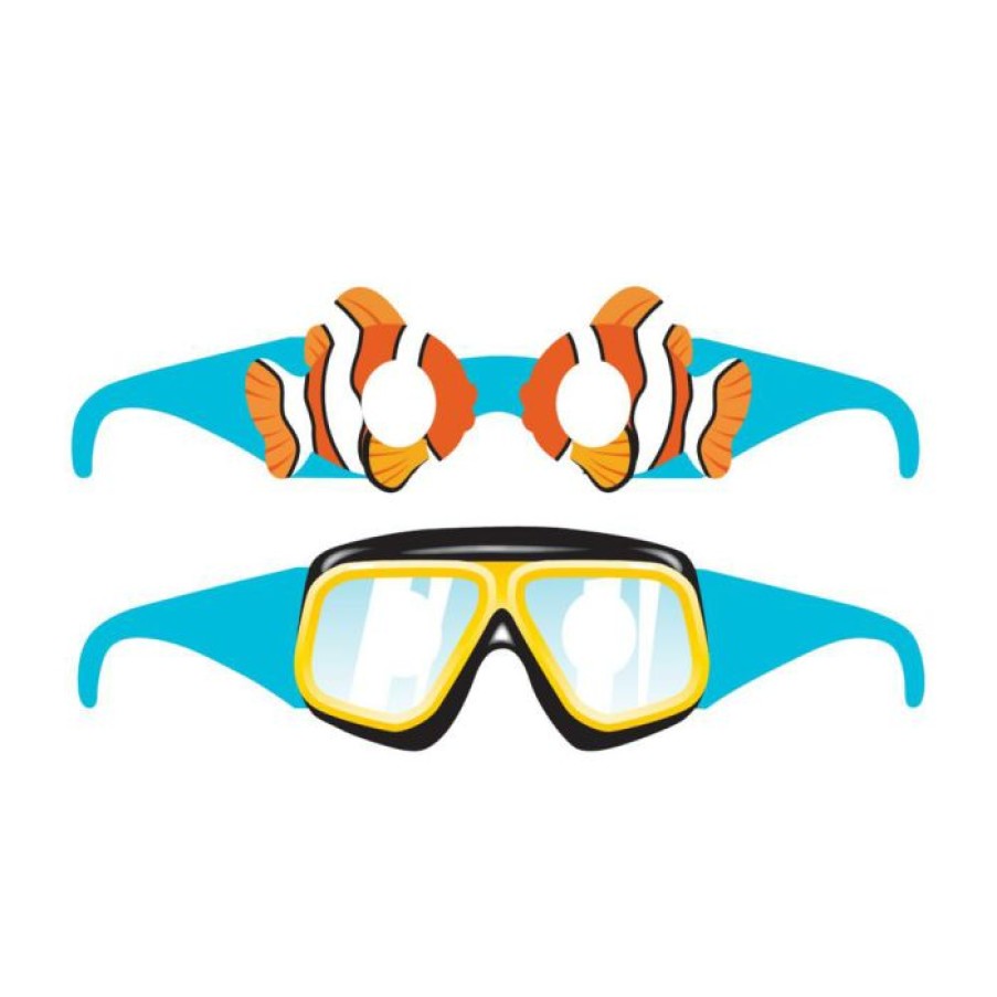 Birthdays * | Creative Converting Ocean Party Wearable Glasses, Paper (72/Case) Kids Birthday Party Themes