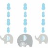 Baby Showers * | Creative Converting Baby Showers Little Peanut Boy Elephant Hanging Cutouts, 3 Ct