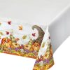 Holidays * | Creative Converting Plentiful Cornucopia Paper Tablecover Border Print, 54 X 102 Thanksgiving Party Decorations