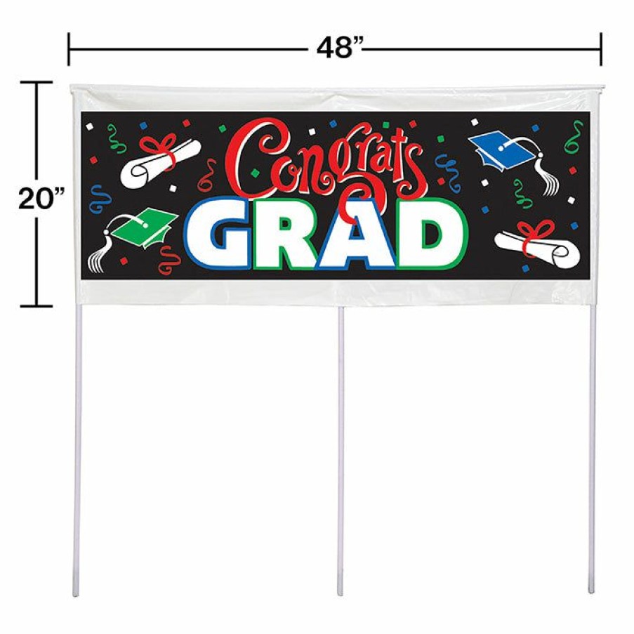 Graduation Party Supplies * | Creative Converting Congrats Graduate Yard Sign