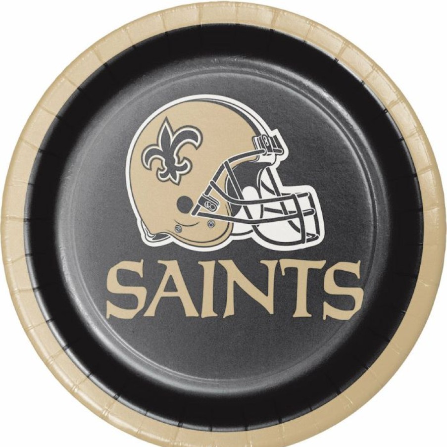 Sports * | Creative Converting New Orleans Saints Dessert Plate, 8 Ct