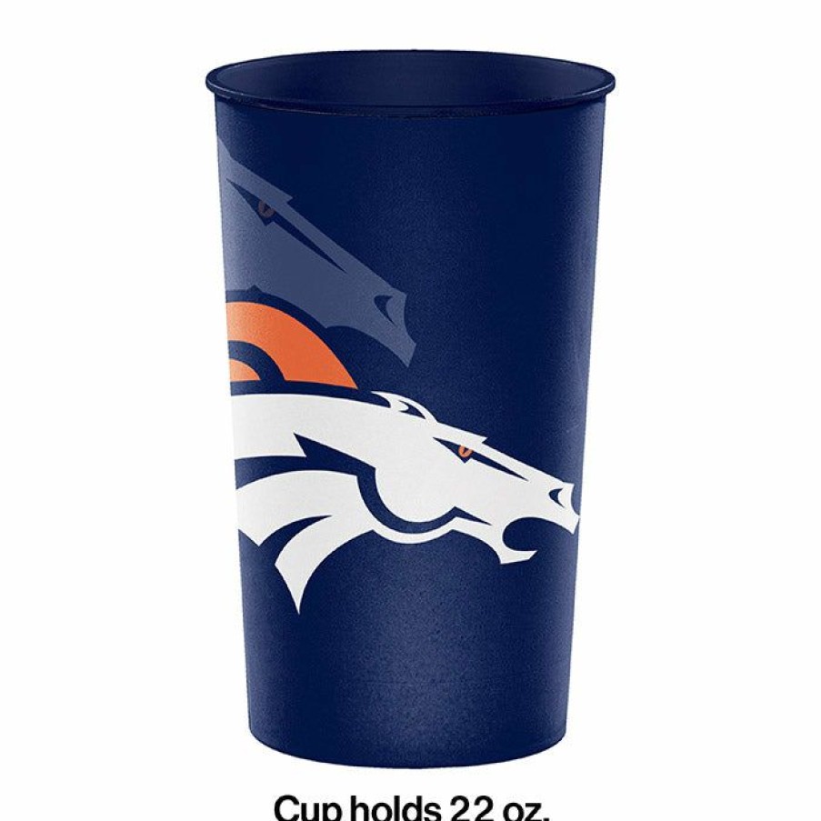 Sports * | Creative Converting Denver Broncos Plastic Cup, 22 Oz Nfl And Football Party Supplies