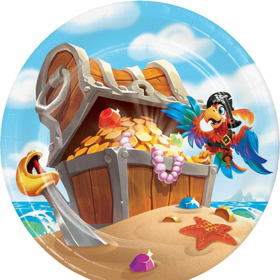 Birthdays * | Creative Converting Pirate Treasure Dessert Plates, 8 Ct