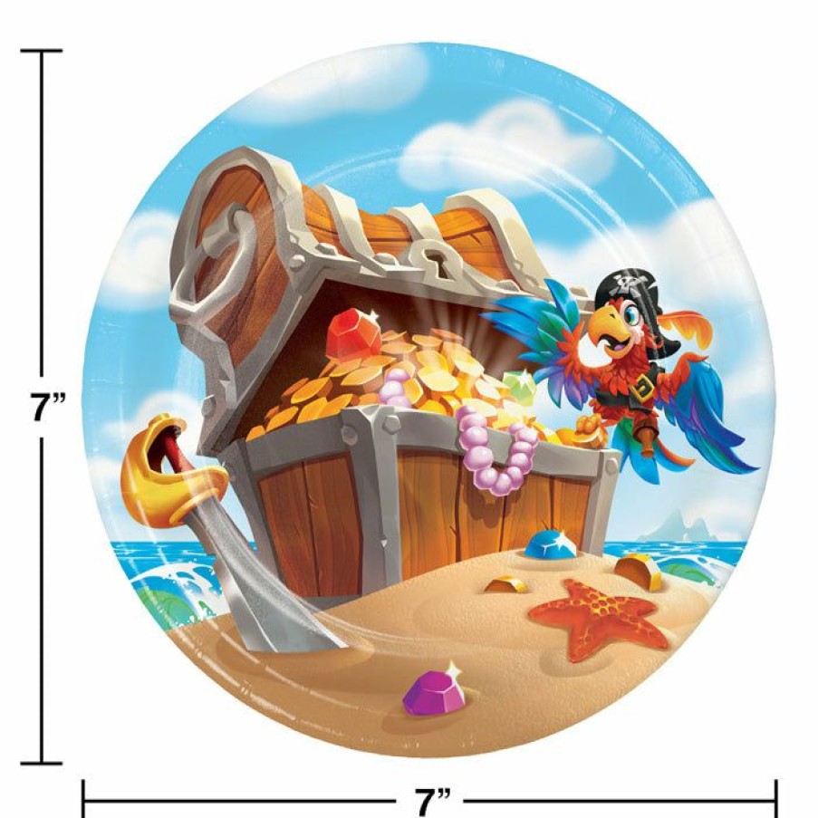 Birthdays * | Creative Converting Pirate Treasure Dessert Plates, 8 Ct