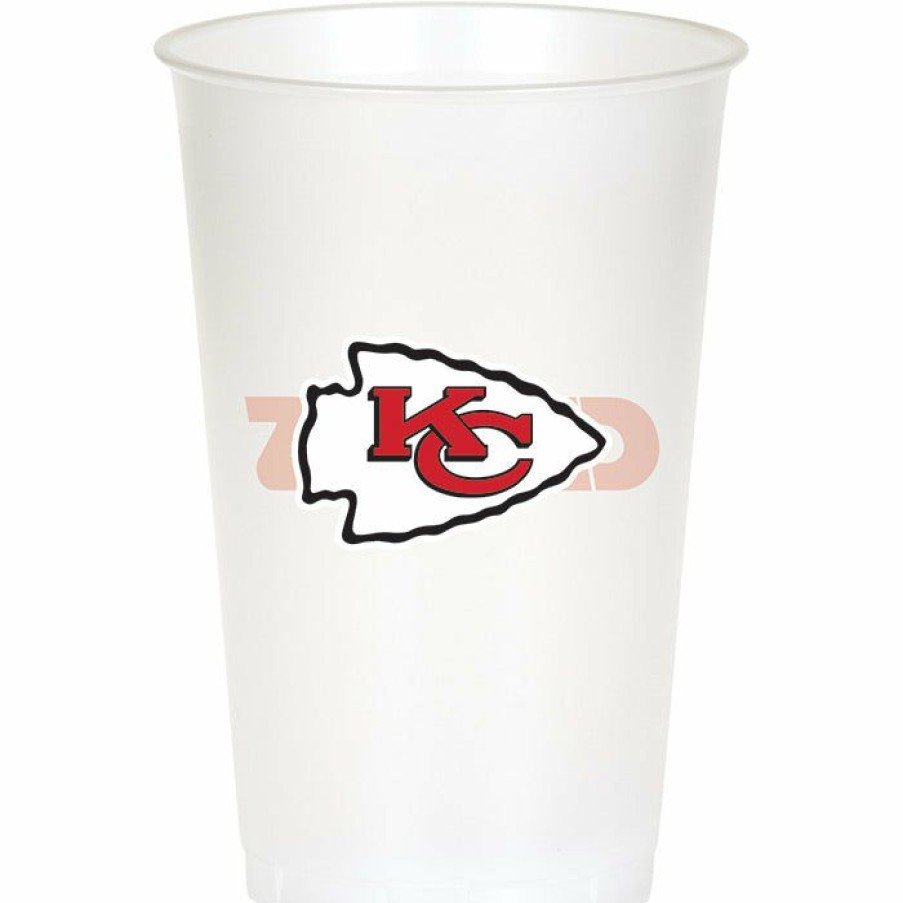 Sports * | Creative Converting Kansas City Chiefs Plastic Cup, 20Oz, 8 Ct Nfl And Football Party Supplies