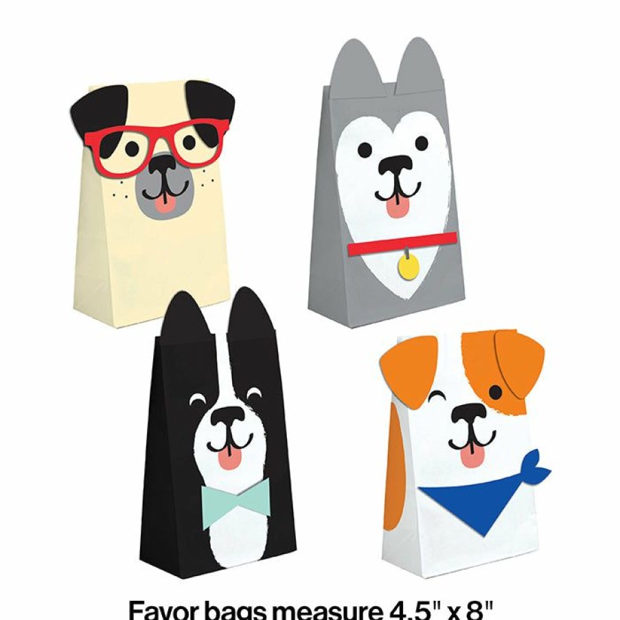 Birthdays * | Creative Converting Dog Party Favor Bags, 8 Ct