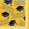 Graduation Party Supplies * | Creative Converting Graduation Party Supplies Yellow Class Of 2022 Beverage Napkins, 36Ct