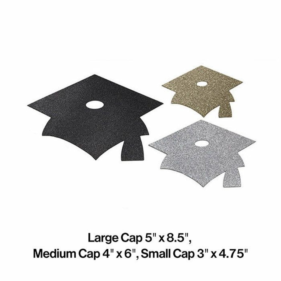 Graduation Party Supplies * | Creative Converting Graduation Party Supplies Glitter Graduation Cutouts, 12 Ct