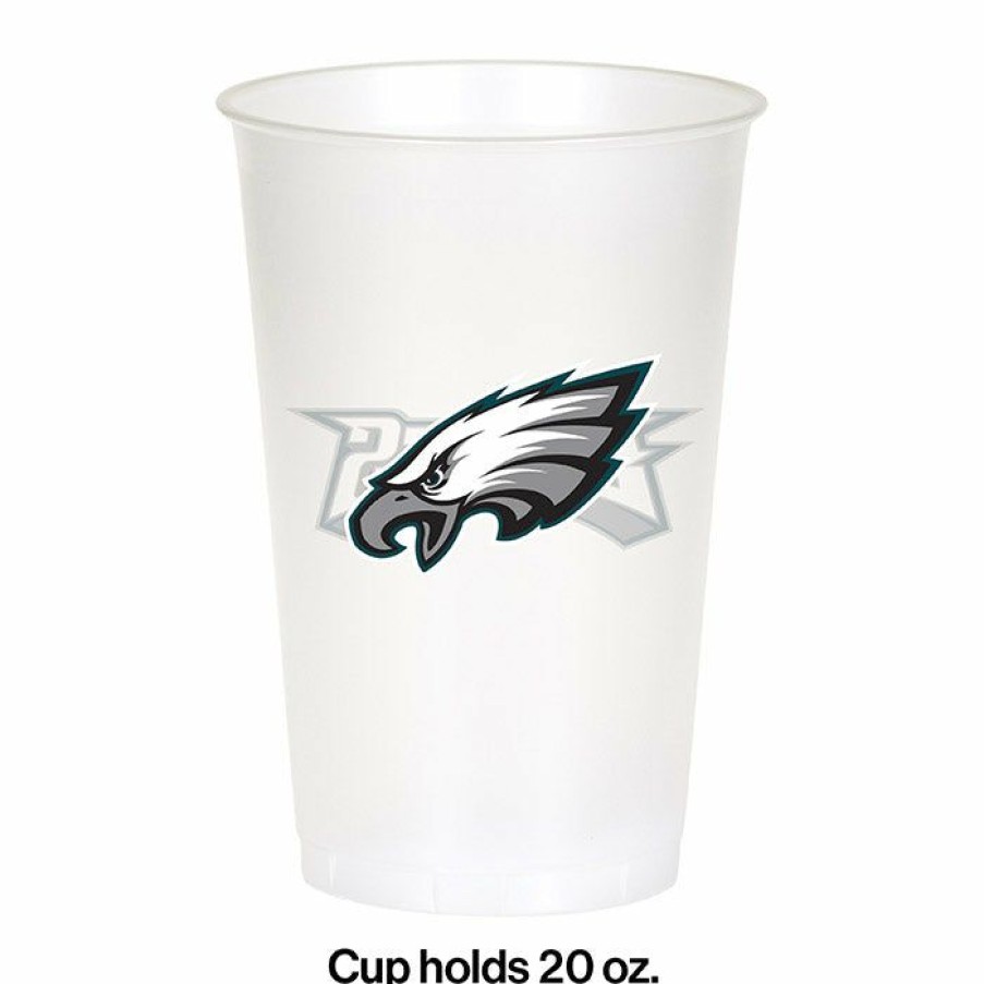 Sports * | Creative Converting Philadelphia Eagles Plastic Cup, 20Oz, 8 Ct Nfl And Football Party Supplies