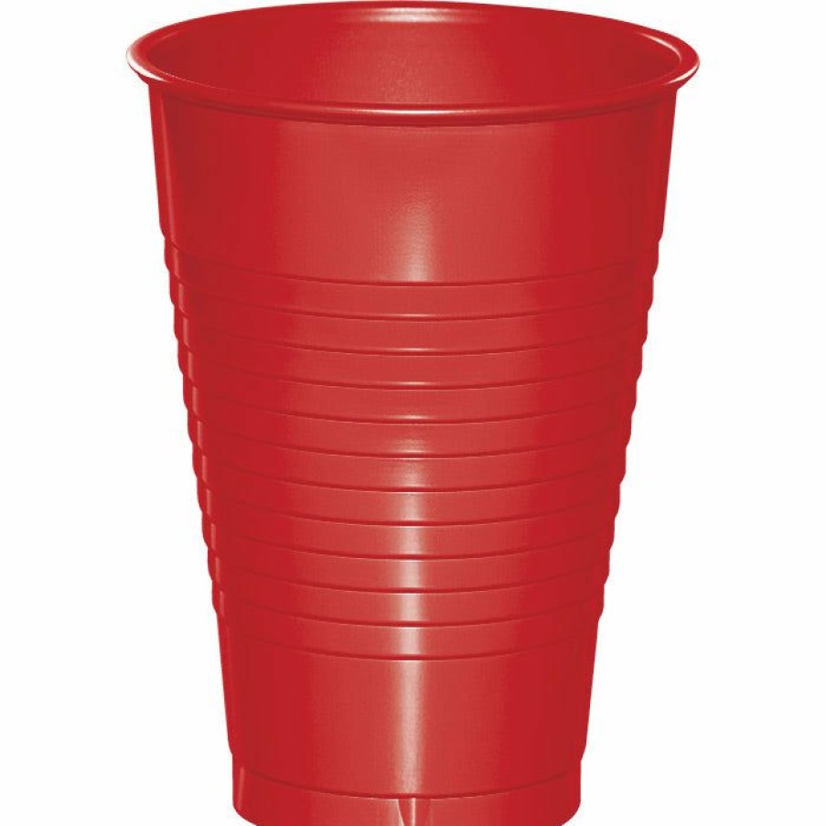 Solid Color Tableware * | Creative Converting Classic Red 12 Oz Plastic Cups, 20 Ct Solid Color Tableware