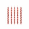 Birthdays * | Creative Converting Rose Gold Spiral Candle 24Ct Birthday Party Candles