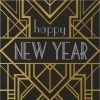 Themed Tableware * | Creative Converting Roaring 20S Luncheon Napkin, Foil Stamp, Happy New Year (16/Pkg) Themed Tableware