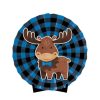 Themed Tableware * | Creative Converting Moose Blue Buffalo Plaid Centerpiece Paper Fan W/ Cutout (1/Pkg)