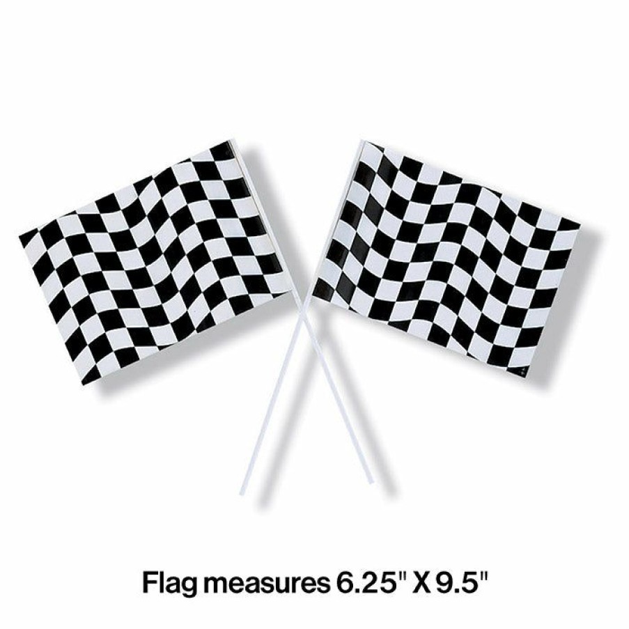 Sports * | Creative Converting Black And White Check Flag Racing Theme Party Decorations