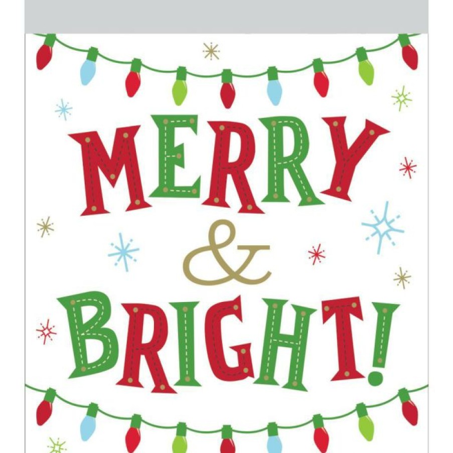 Holidays * | Creative Converting Sandwich Zipper Bag, Merry & Bright, 10 Ct