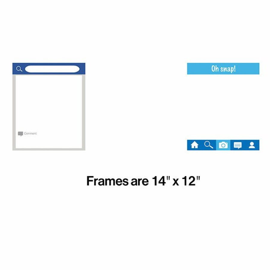 General Decorations * | Creative Converting General Decorations Social Snaps Photo Frames (18/Case)