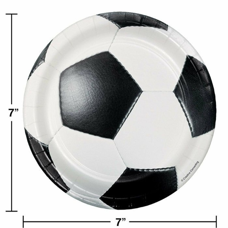 Sports * | Creative Converting Soccer Dessert Plates, 8 Ct