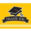 Graduation Party Supplies * | Creative Converting Graduation Party Supplies Graduation School Spirit Yellow Thank You Notes, 25 Ct