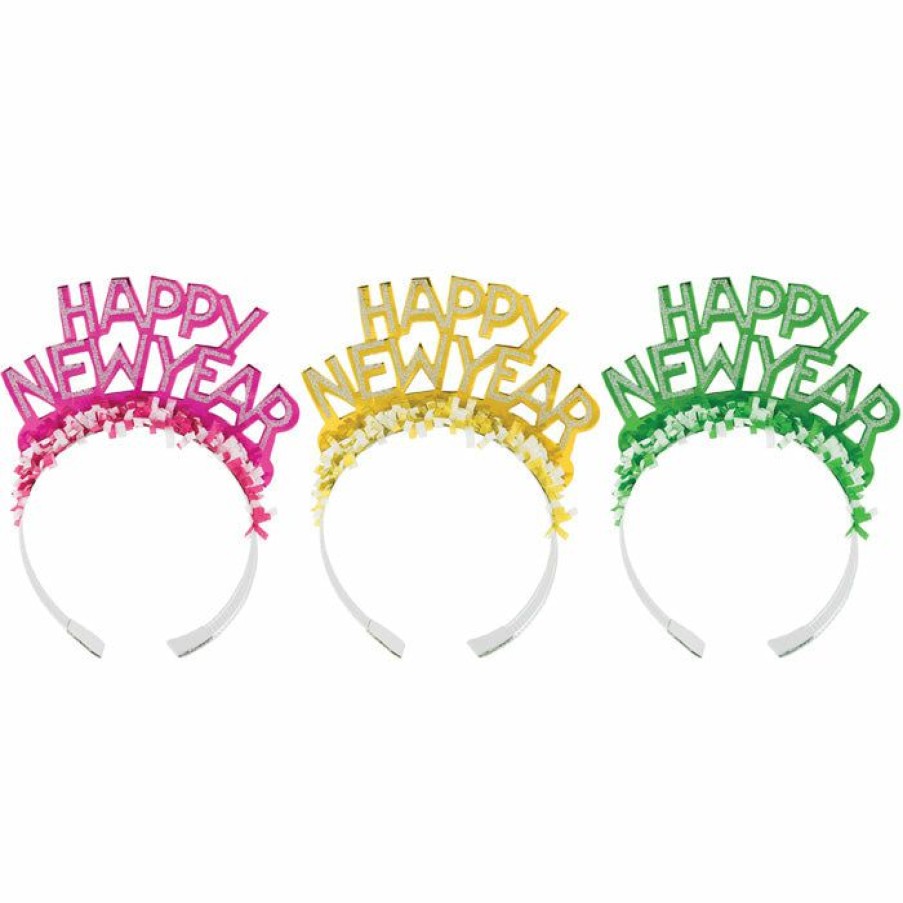 Holidays * | Creative Converting New Year'S Eve Foil Glitter Tiaras New Year'S Eve Party Supplies