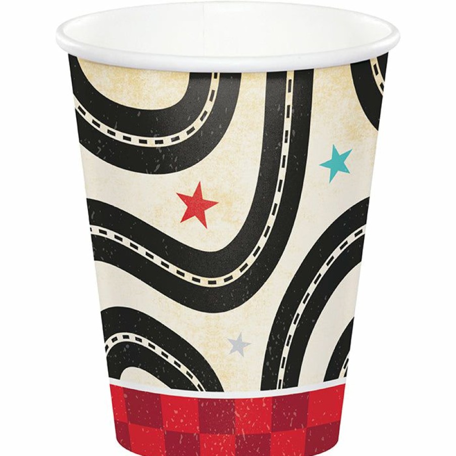 Birthdays * | Creative Converting Kids Birthday Party Themes Vintage Race Car Hot/Cold Cups 9Oz. 8Ct