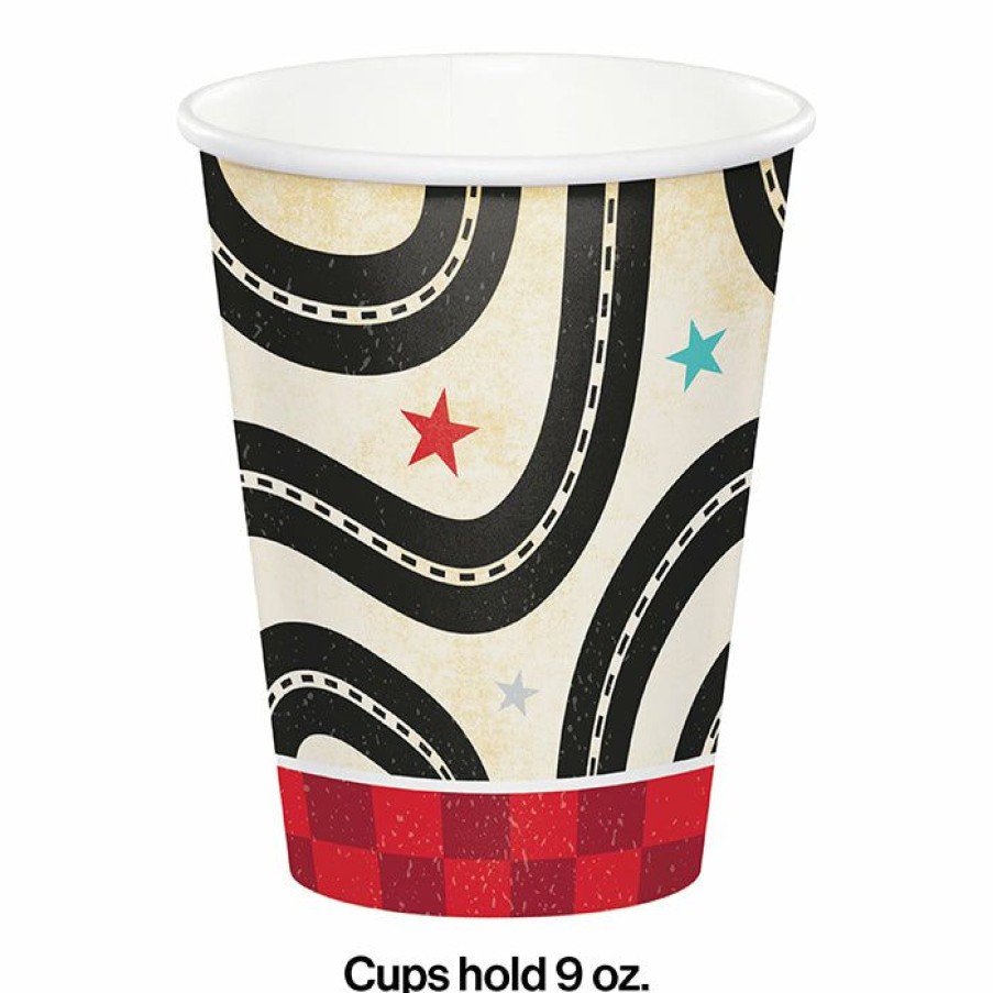 Birthdays * | Creative Converting Kids Birthday Party Themes Vintage Race Car Hot/Cold Cups 9Oz. 8Ct