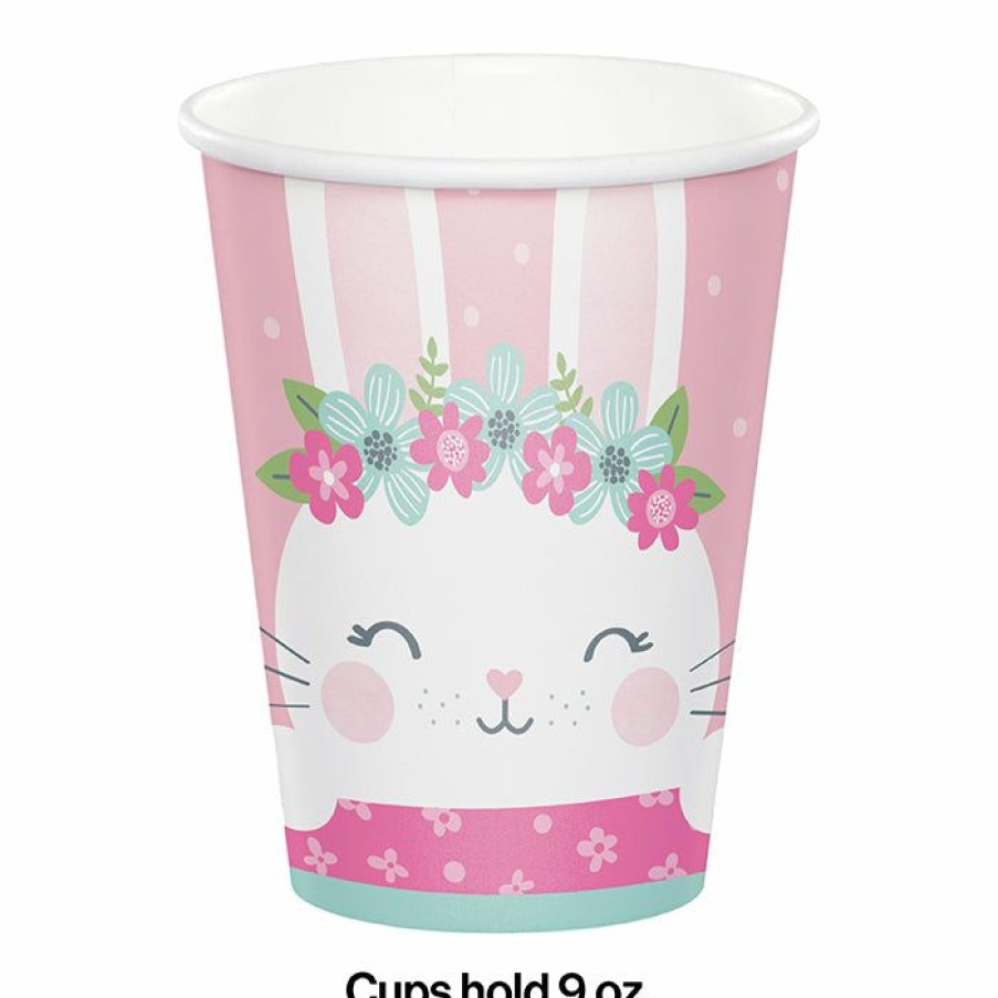 Birthdays * | Creative Converting Birthday Bunny Hot/Cold Paper Cups 9 Oz., 8 Ct 1St Birthday Party Themes