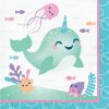 Birthdays * | Creative Converting Narwhal Party Luncheon Napkin 16Ct Kids Birthday Party Themes