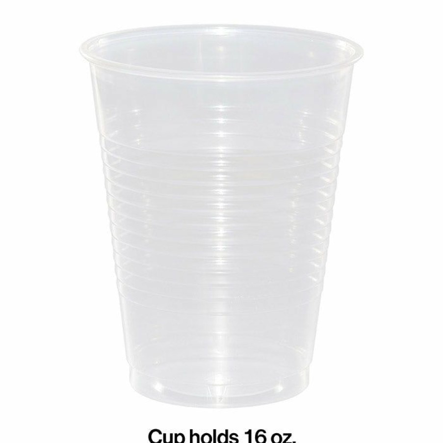 Solid Color Tableware * | Creative Converting Clear Plastic Cups, 20 Ct Solid Color Tableware