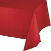 Solid Color Tableware * | Creative Converting Classic Red Tablecover Plastic 54 X 108