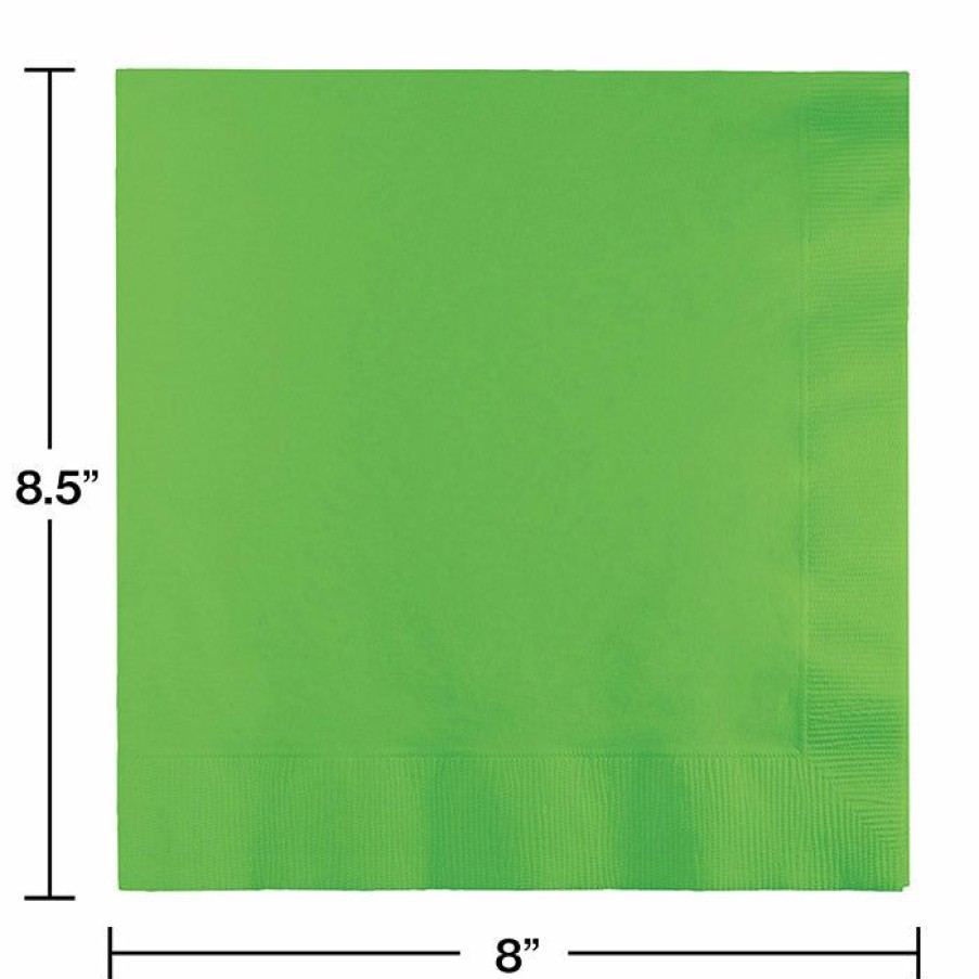 Solid Color Tableware * | Creative Converting Fresh Lime Dinner Napkins 3Ply 1/4Fld, 25 Ct Solid Color Tableware