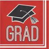 Graduation Party Supplies * | Creative Converting Graduation School Spirit Red Beverage Napkins, 36 Ct Graduation Party Supplies