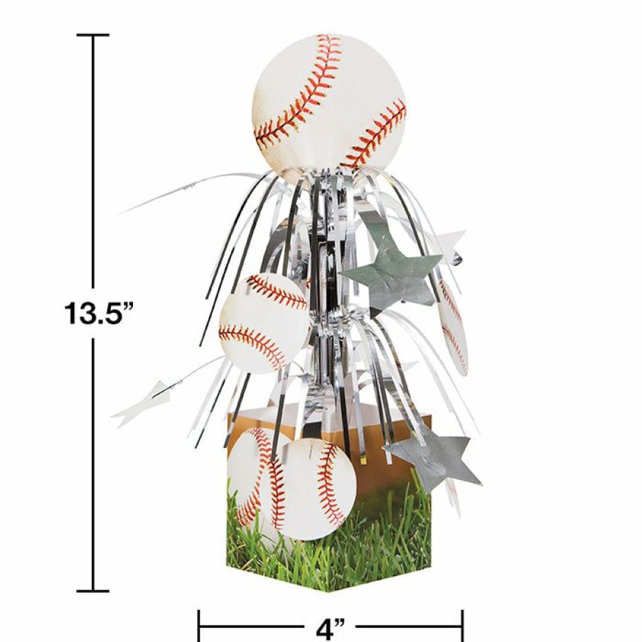 Sports * | Creative Converting Baseball Party Decorations Baseball Centerpiece