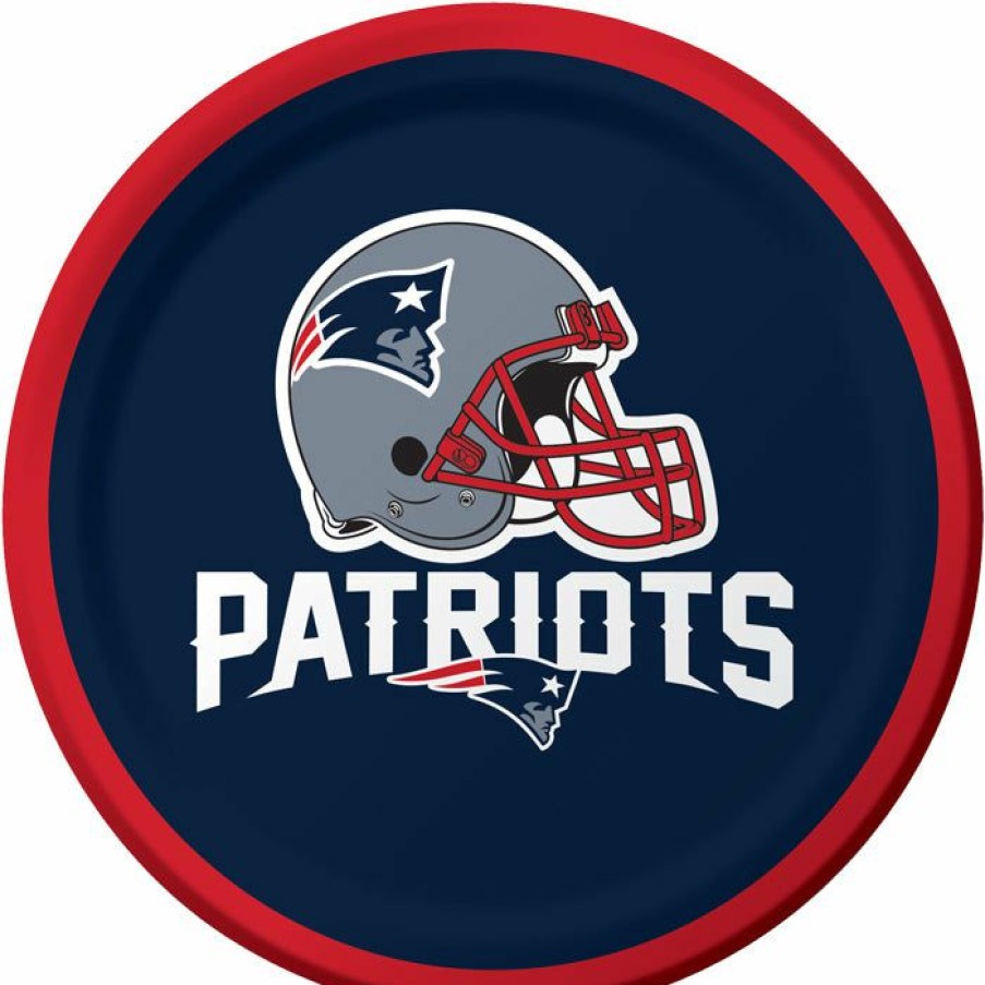 Sports * | Creative Converting New England Patriots Dessert Plates, 8 Ct