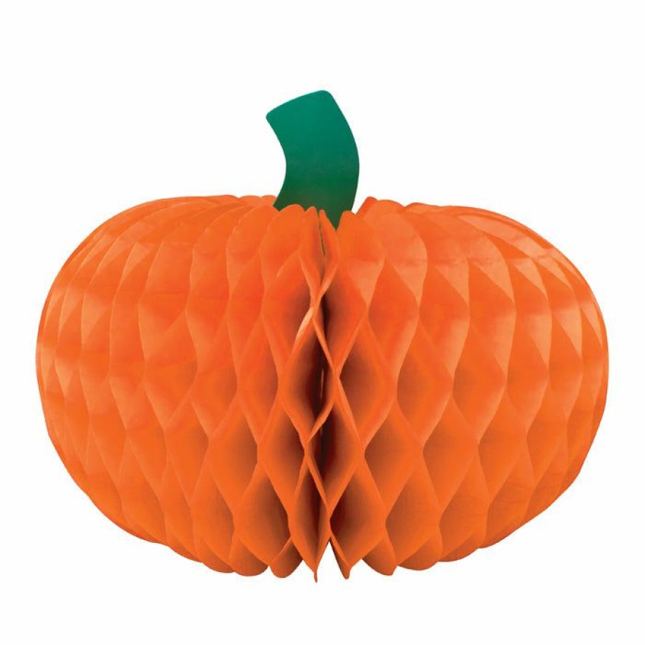 Holidays * | Creative Converting Halloween Party Supplies Halloween Honeycomb Centerpiece, 12 Pumpkin