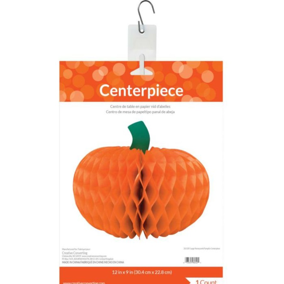 Holidays * | Creative Converting Halloween Party Supplies Halloween Honeycomb Centerpiece, 12 Pumpkin