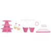 Solid Color Tableware * | Creative Converting Solid Color Tableware Candy Pink Treat Table Kit (27/Pkg)