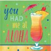 Holidays * | Creative Converting Summer Cocktails Beverage Napkin, Had Me At Aloha 16Ct Summer, Bbq And Picnic Themed Decorations