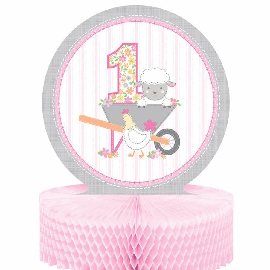 Birthdays * | Creative Converting Farmhouse Birthday Pink Honeycomb Centerpiece (6/Case)