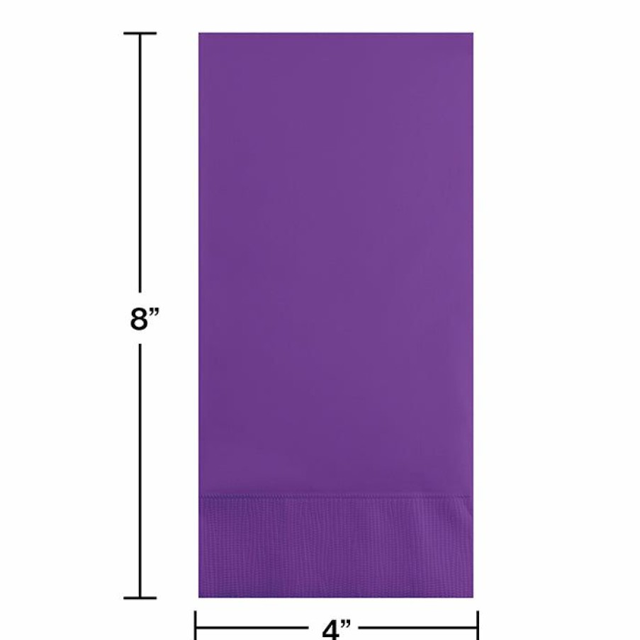 Solid Color Tableware * | Creative Converting Amethyst Guest Towel, 3 Ply, 16 Ct