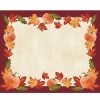 Holidays * | Creative Converting Thanksgiving Party Decorations Leaves And Pumpkin Placemats, 12 Ct