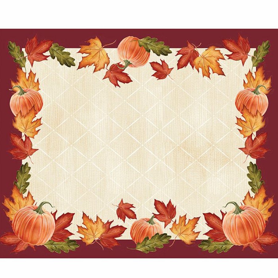 Holidays * | Creative Converting Thanksgiving Party Decorations Leaves And Pumpkin Placemats, 12 Ct