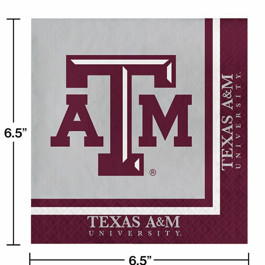 Sports * | Creative Converting Texas A And M University Napkins, 20 Ct